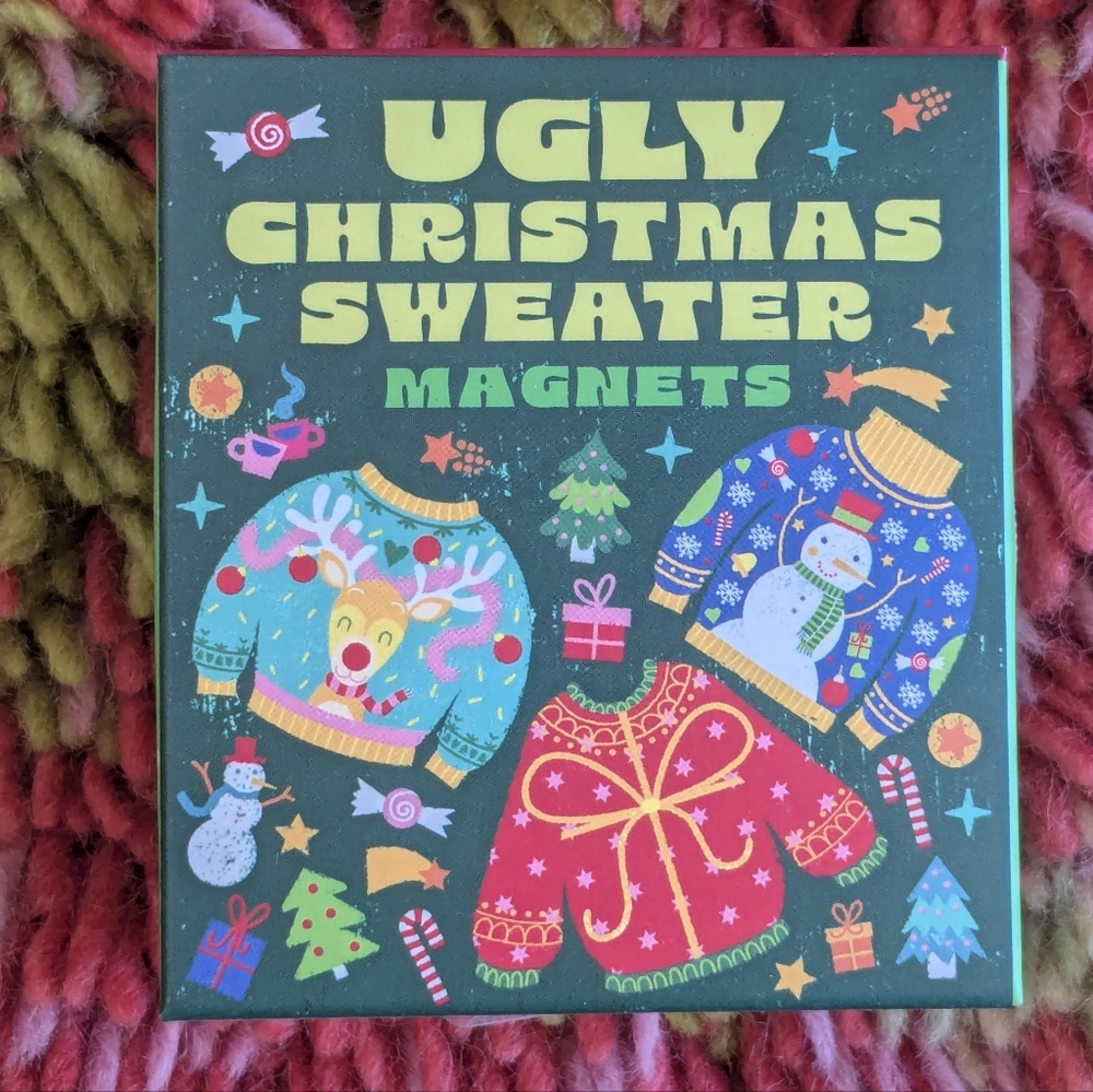 Festive Christmas Mini Sweater Magnets Set